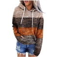 thumbnail image 2 of Cutuoiiu Women's Long Sleeve Hoodies Fashionable Printed Loose Pockets Tops Gifts, 2 of 5