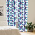 thumbnail image 2 of Ambesonne Geometric Window Curtains, Square Rectangle Circle, Each 28" W x 84" L, Blue Violet Hot Pink, 2 of 4