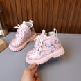 thumbnail image 2 of vokkrv Girls Cute Soft Boots Lace Up Side Zipper Ankle Booties for Toddler/Little Kid/Big Kid, 2 of 7