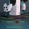 thumbnail image 4 of Cooling Fan Base with Charging Stand for Xbox Series X/S, RGB Lights & Headphone Hook Accessories-White, 4 of 11