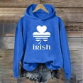 thumbnail image 2 of xixinqiwan Women's St. Patrick's Day Hooded Sweatshirts,Womens Long Sleeve Shirts Irish Cute Clover Shamrock Pullover Tops Blue XL, 2 of 6