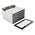 thumbnail image 3 of Food Dehydrator Machine, Dehydrated Dryer, 400W  6Stainless Steel Trays, 0-12H Timer, 86-194℉ Temperature Control Stainless Steel Food Drying Machine for Herbs, Meat, Fruit, Yogurt, Silver, 3 of 11