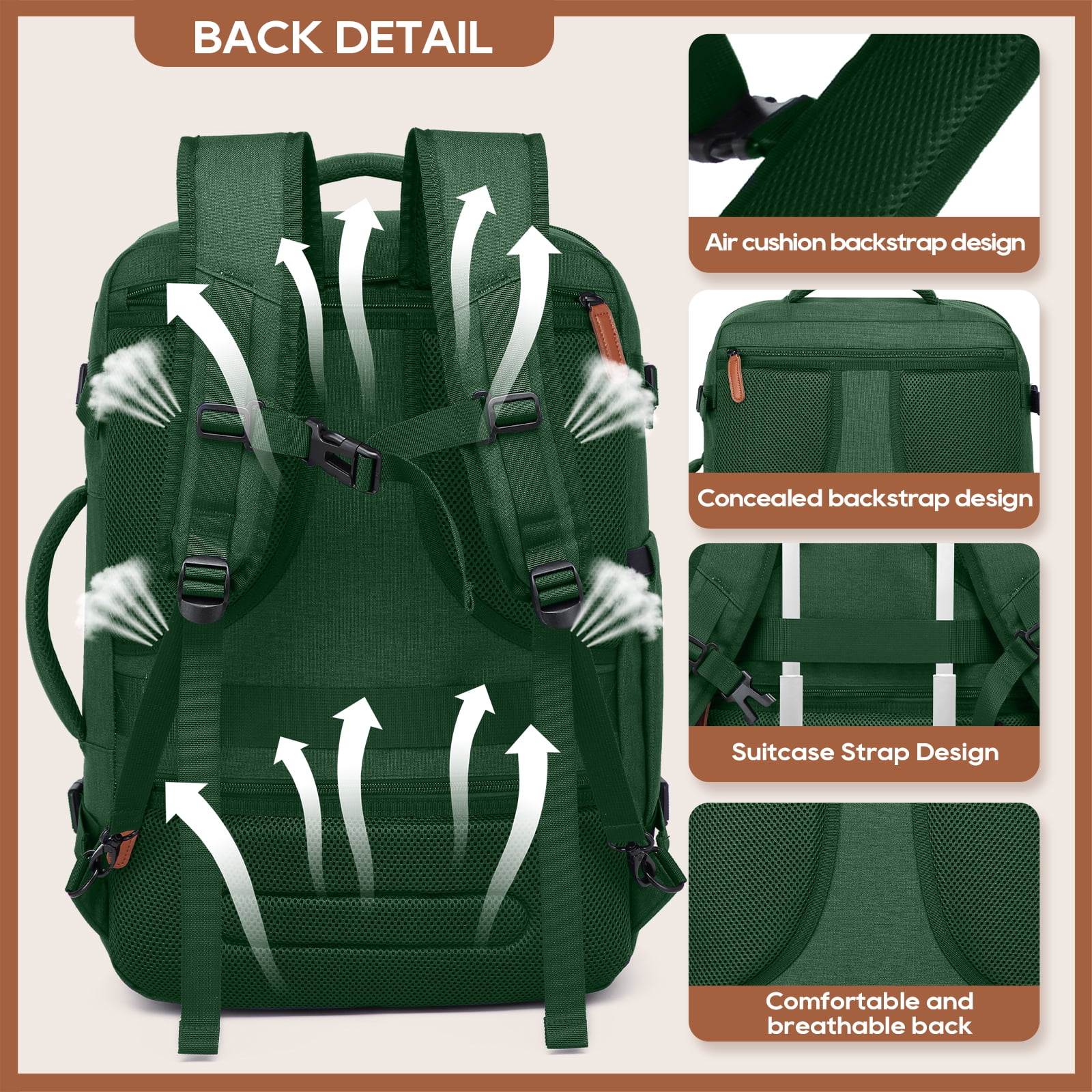 Joyway 2-Piece Travel Backpack Set Airline-Approved Waterproof Carry-On Luggage with USB Charging Port Comfortable Straps & Matching Toiletry Bag