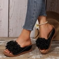 thumbnail image 6 of Hopeusnice Women's Wedges Shoes Non-Slip Breathable Trendy Open Toe Sandals Soft Thick-Soled Wedge Heel PU Materials Summer Shoes Arch Support Shoes Black 37, 6 of 9