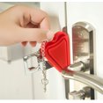 thumbnail image 2 of Cerradura de puerta portátil, cerraduras de puerta de hotel para viajeros de metal, prevención de entrada no autorizada, elementos esenciales para apartamentos, seguridad en el hogar, elementos esenciales para viajes Rojo Verde MX-0130102FYD, 2 of 5