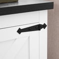 thumbnail image 6 of Smuxee Farmhouse Side Table with Barn Door and Shelf,End Tables for Living Room,White, 6 of 7
