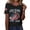 Black, variant on CIENVNSTG 2026 Women's Patriotic Short Sleeve Shirts Casual Crew Neck T-Shirt 250th Anniversary USA Shirt Star Flag Print 1776-2026 Birthday Celebration T-Shirt Cool Comfortable Orange M