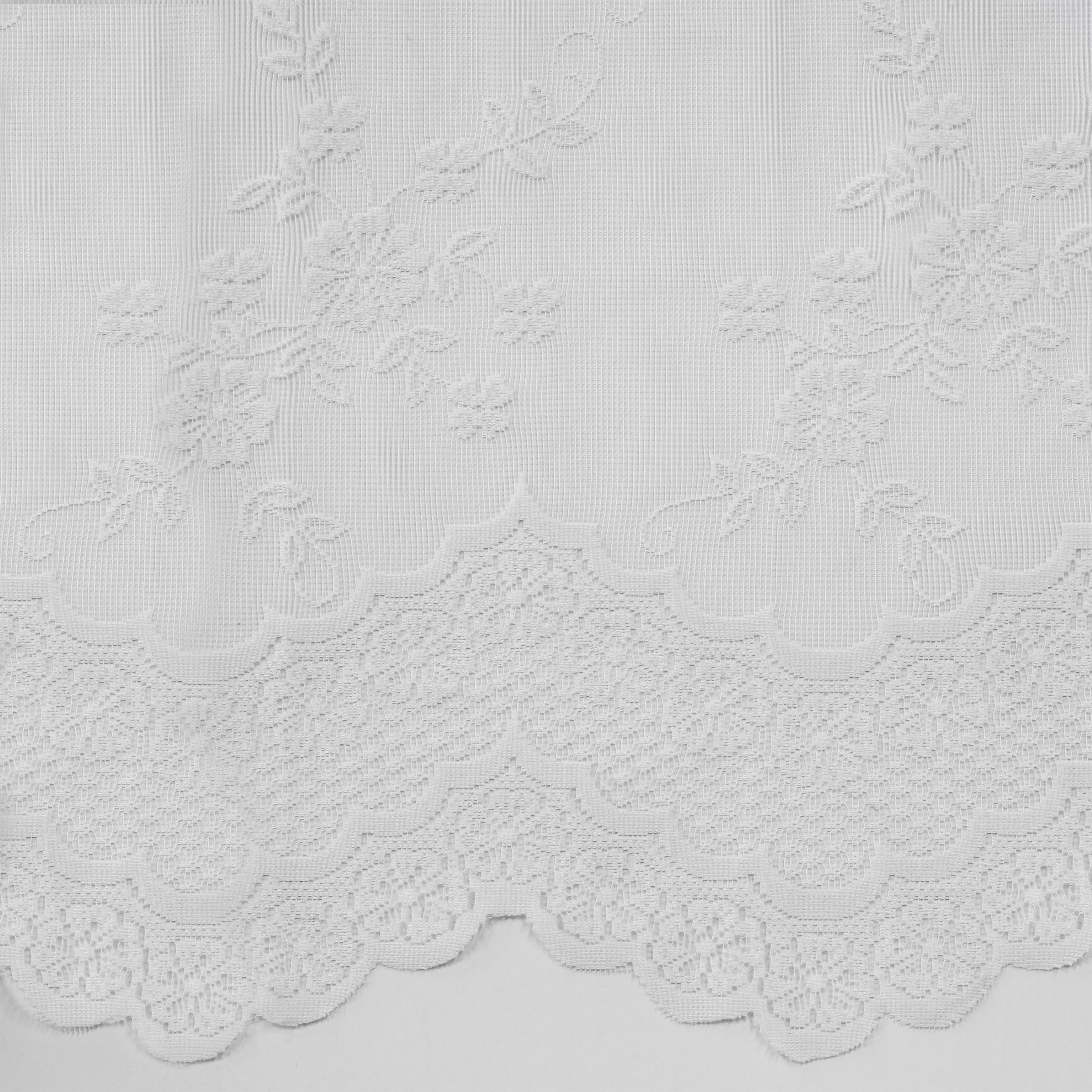 Melody Jacquard Lace Window Curtain Valance 56" x 15" in White