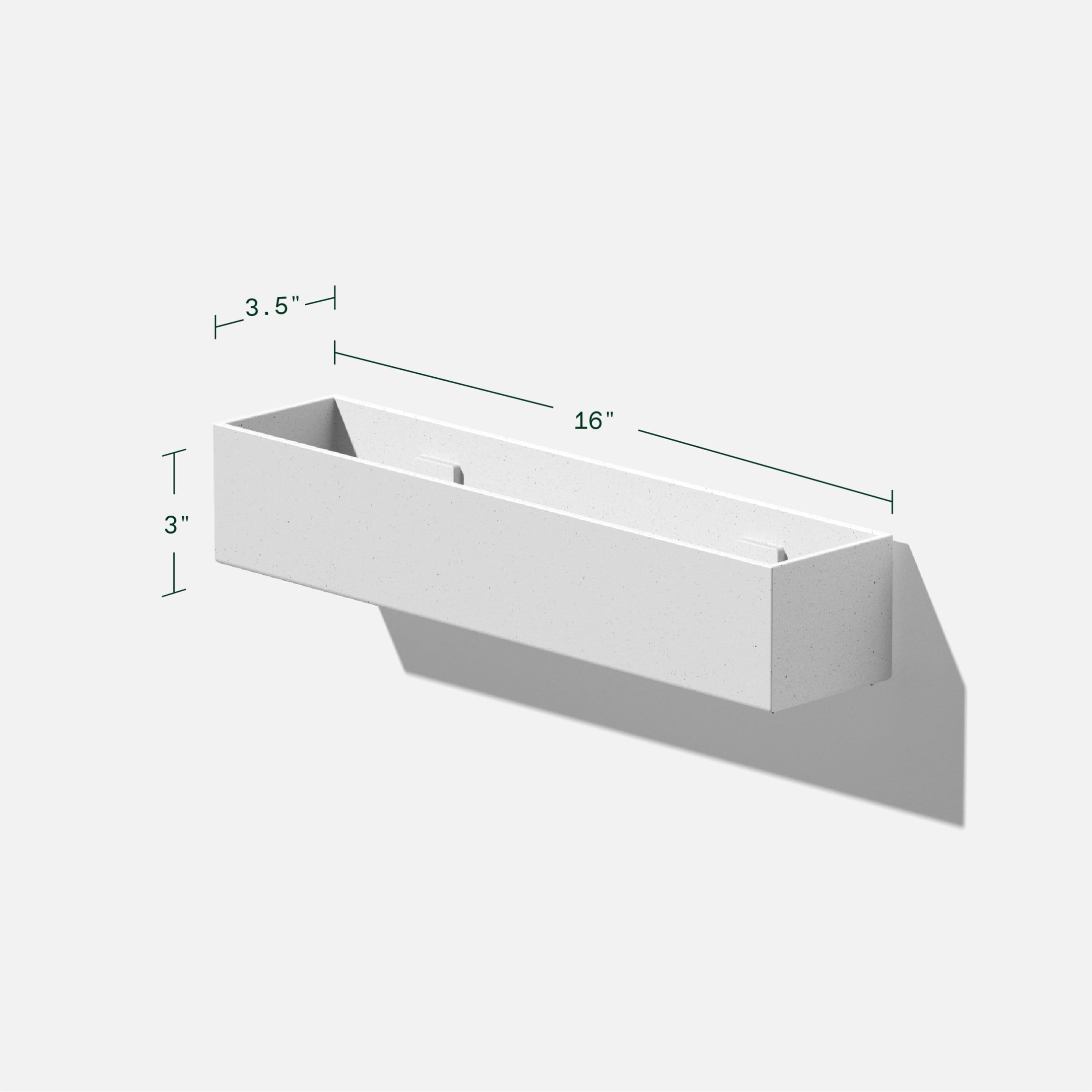 Veadek Geo Series Short Hanging 16" Planter - 2-Pack White