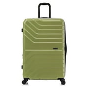 InUSA AURUM 28 Hardside Lightweight Checked Luggage with Spinner Wheels, Handle and Trolley, Green