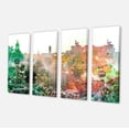 thumbnail image 2 of Aquarelle Colorée de la Ville - Impression sur Toile Paysage, 2 of 3