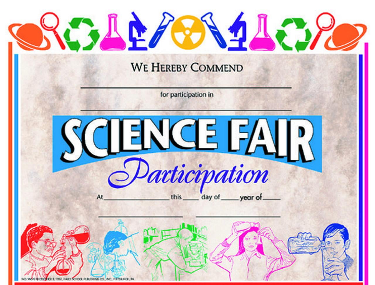 Hayes Science Fair Awards and Incentives Certificate, 11 x 8-1/2 inches, Paper, Pack of 30