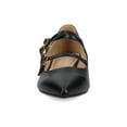 thumbnail image 6 of Journee Womens Gretel Multistrap Buckle Detail Pointed Toe Block Heel Comfort Ballet Pumps, 6 of 9