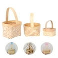 thumbnail image 2 of 3Pcs Kids Mini Tote Basket Hand-woven Basket Plaything Playing House Accessory, 2 of 8
