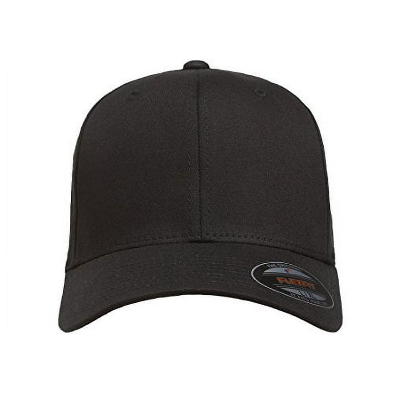 Flexfit unisex adult Cotton Twill US Cap Hat, Fitted Large-X-Large Black
