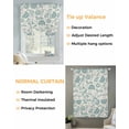 thumbnail image 3 of Teal Green Spring Floral Tie Up Curtains for Window, Thermal Insulated Balloon Shade Adjustable Rod Pocket Curtains Valance Panels for Kitchen Bathroom Cafe 42 x 63 Retro Farmhouse Summer Botanical, 3 of 6