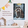 thumbnail image 6 of Acrylic Writing Board Gold 12.5*9 Inch Clipboards Transparent Acrylic Material Suitable For Office Classroom Teachers Fashion Bloggers Stationery Enthusiasts Raccoon Snow Scene, 6 of 9