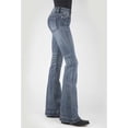 thumbnail image 2 of Stetson Women's 921 Medium Wash High Rise Plain Pocket Flare Jean - 11-054-0921-2411 BU 0 30, 2 of 3