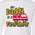 thumbnail image 4 of Inktastic My Daddy is a Firefighter with Fire Truck Long Sleeve Youth T-Shirt, 4 of 5