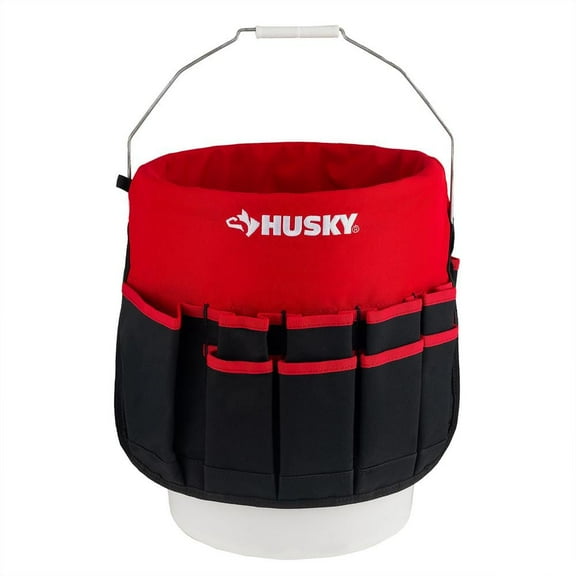 12 in. 30 Pocket Heavy Duty Bucket Jockey 5 Gallon In-Bucket Storage Tool Bag