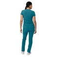 thumbnail image 2 of Adar Addition Go-Higher Scrub Set For Women - Notched V-Neck Scrub Top & Skinny Cargo Scrub Pants - A9600 - Caribbean Blue - XL, 2 of 7