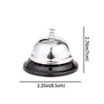 thumbnail image 2 of ASIAN HOME Call Bell, 3.35 Inch Diameter, Chrome Finish, All-Metal, Desk Bell Service Bell for Hotels, Schools, Restaurants, Reception Areas, Hospitals, Customer Service, Silver (5 Bells), 2 of 3