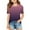 Dark Purple, variant on WTOBBY Summer Girls Gradient Casual T-Shirt Top with Short Sleeve Round Neck - Children's Shirt for Fashionable Summer Outfits July 4th,Cyan 110