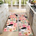 thumbnail image 4 of Kitchen Rugs Sets Of 2,Pink Boston Terrier and Flower Anti Fatigue Kitchen Mat Rugs Non Slip Washable,Decorative Kitchen Floor Mats for Kitchen,Sink,Laundry,17"X47", 4 of 5