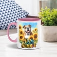 thumbnail image 3 of Bulldog Hello Summer Sunshine Sunflowers Spring Retro Vintage 11oz Accent Two-tone Mug Dog Lover Gifts Idea Coffee Tea Cup - 00008, 3 of 5