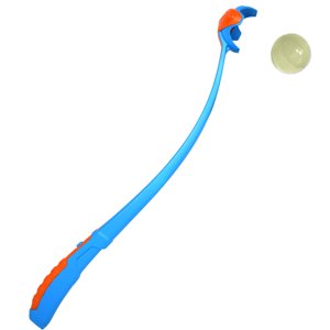 Nerf Dog AirStrike Glow Ball Launcher, Light-Up Ball
