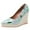 Green, variant on Spring And Autumn New Slope Heel Thick Sole Pointed Shallow High Heel Slope Heel Shoes Closed Toe Wedges For Wome