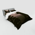 thumbnail image 3 of Ambesonne Nature Bedding Set 3 Pcs, Wild Bear Night Jungle, Twin, Army Green Pale Peach, 3 of 3