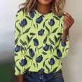 thumbnail image 3 of Cilsoka Women's Casual Long Sleeve Shirts Vintage Print Pullover Top Fall Fashion Outfits Clothes, Ladies Tops and Blouses Dressy, 3 of 6