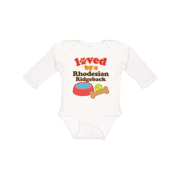 Inktastic Rhodesian Ridgeback Loved by a (Dog Breed) Boys or Girls Long Sleeve Baby Bodysuit