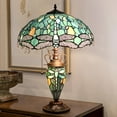 thumbnail image 3 of CHLOE Lighting Sunniva Dragonfly Tiffany-Style 3-Light Double Lit Table Lamp 16" Shade, 3 of 8