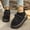 Black, variant on Womens Winter Warm Ankle Boots Plush Lined Sherpa Fleece Snow Booties Thick Sole Lace Up Booties Cozy Cold Weather Shoes Botas de Invierno Mujer