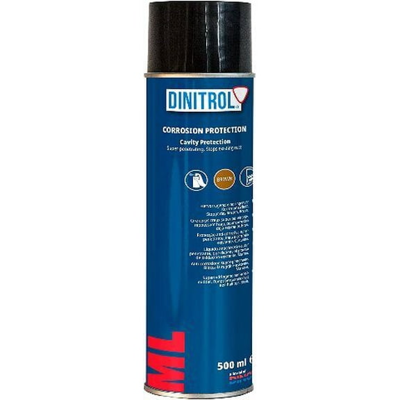 DINITROL ML Brown - Oil Based Penetrating Cavity Wax - Stops Advanced Corrosion - Rustproofing 500ml Spray Can