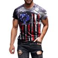 thumbnail image 1 of Soldier - playera de manga corta para hombre, diseño patriótico de la bandera americana, 4 de julio 10-púrpura XL 10-púrpura XL Xishao ropa, 1 of 2