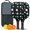 Black-4, variant on Pickleball Paddles Set Of 2, Fiberglass Surface, Vintage Floral Print, 4 Balls & Bag