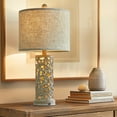 thumbnail image 6 of Oneach 3 Way Dimmable Touch Table Lamp for Living Room Bedroom Bedside Lamp with USB Ports 22" Retro Farmhouse Nightstand Lamp Resin Home(Bulb), 6 of 10