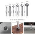 thumbnail image 2 of 6 PCS Countersink, Conical Countersink Metal High Speed Steel HSS Walnut Drill 6.3/8.3/10.4/12.4/16.5/20.5mm--, 2 of 5