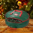 thumbnail image 4 of veasfak Wreath Storage Bag Christmas Ornament Xmas Decor Wreath Storage Container Green Green A, 4 of 7