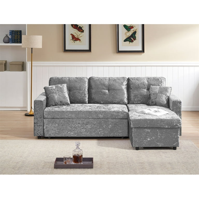 L Shaped Folding Sofa Variable Bed Sofa Couch with Reversible