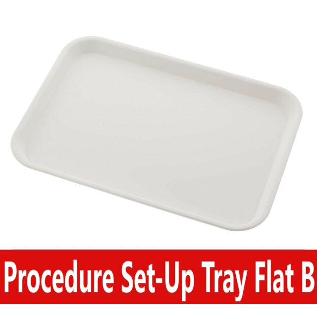 Dental Procedure Set-Up Trays Flat B (Ritter) 13½" x 9⅝" x ⅞", Autoclavable Tray, White