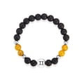 thumbnail image 3 of West Coast Jewelry Men's Gemini Sign Agate and Lava Stone Bead Stretch Bracelet, 3 of 5