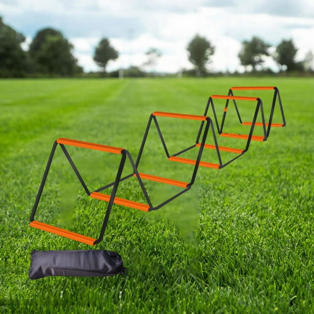 DYNWAVECA Agility Ladder, Agility Training Equipment, Balance Foldable Coordination Multipurpose Soccer Speed Ladder for Outdoor Sports 10 Grids With Bag
