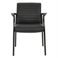 thumbnail image 2 of Guest Chair in Black Faux Leather with Black Frame, 2 of 5