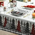 thumbnail image 2 of Christmas Tablecloth 60×104 Inch Rectangular, Christmas Trees Buffalo Plaid Black Washable Table Cover for Party Picnic Dinner Decor, 2 of 6