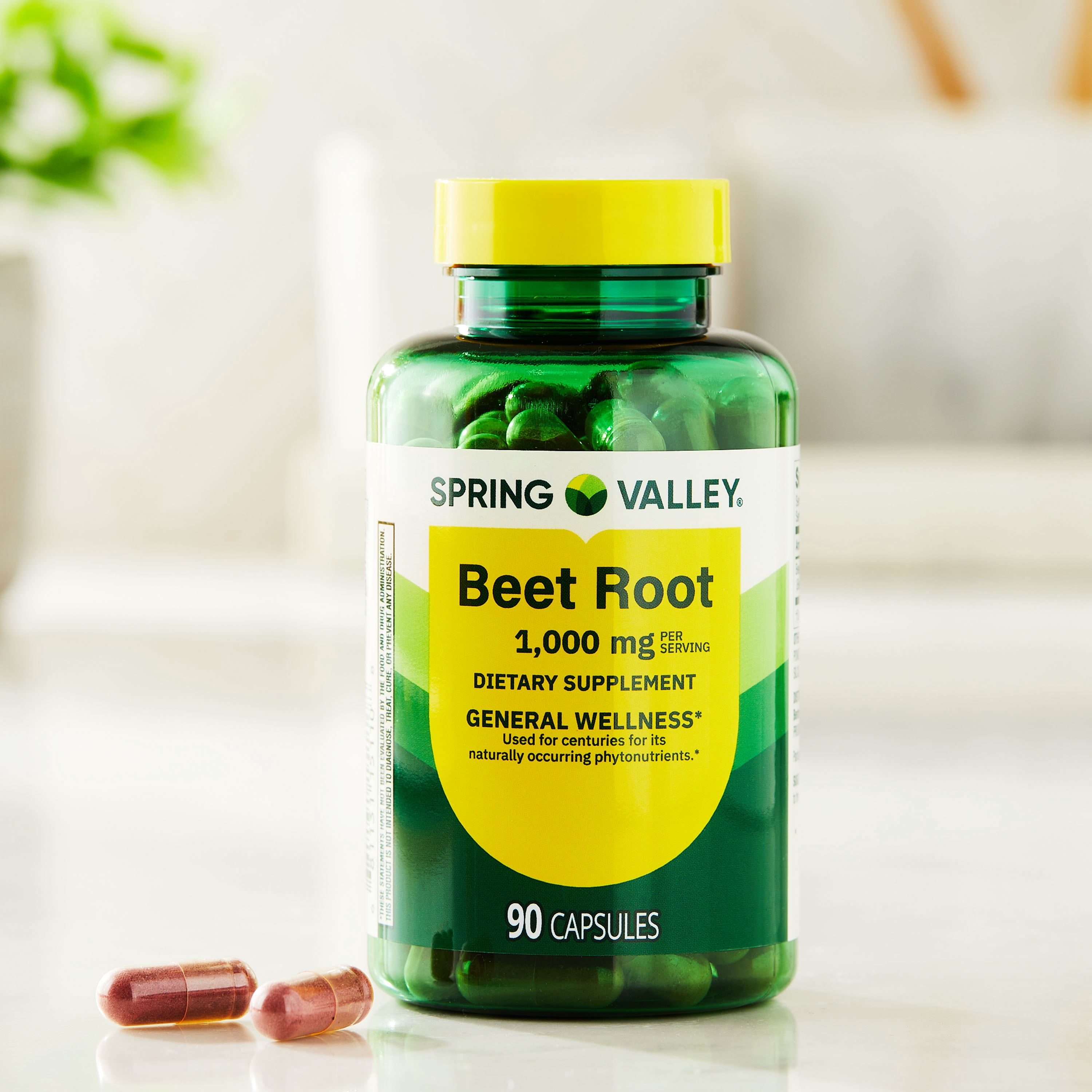 Spring Valley Beet Root Dietary Supplement, 1000 mg, 90 Count