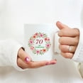 thumbnail image 3 of 70th Birthday Gifts for Women - 70 and Fabulous with A Garland Birthday Mug - 70 Year Old Present Ideas for Mom, Wife, Grandmother, Daughter, Sisters, Friends, Colleague, Coworker - 11 oz Coffee Mug, 3 of 5
